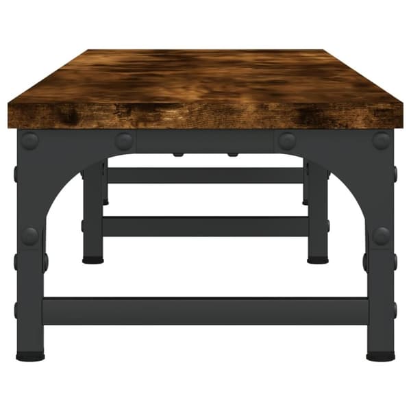 vidaXL skærmstander 105x23x15,5 cm konstrueret træ røget egetræsfarve