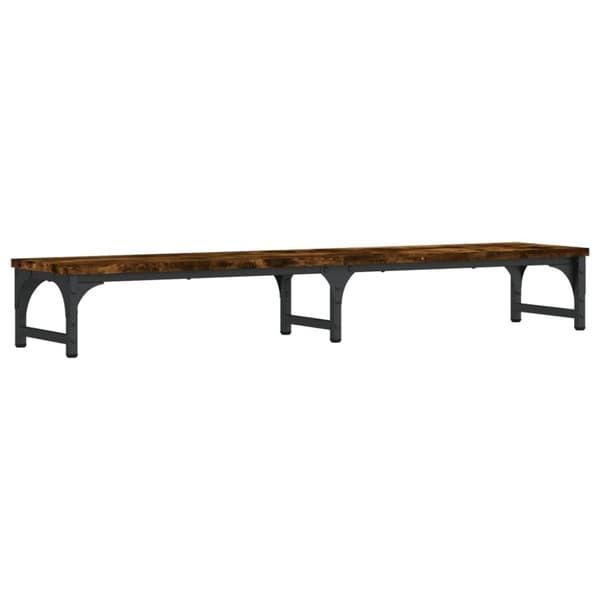 vidaXL skærmstander 105x23x15,5 cm konstrueret træ røget egetræsfarve