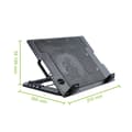 Miniatyrbillede 3 af 10: Techly Notebook-stativ og kølepude til Notebook op til 17,3"