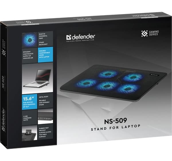 Laptop kølestativ DEFENDER NS-509 15,6" 5W 2xUSB