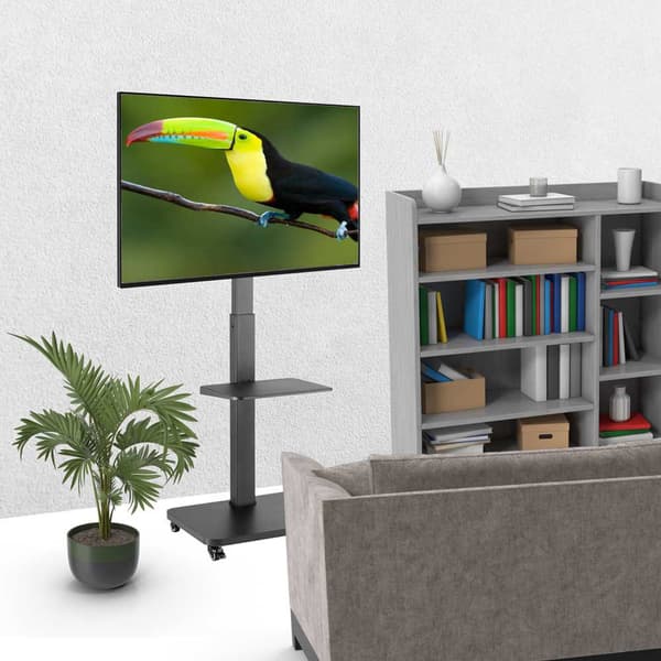 Tm Electron Golvstativ Tv Med Hjul 37´´-75´´ 40kg Silver