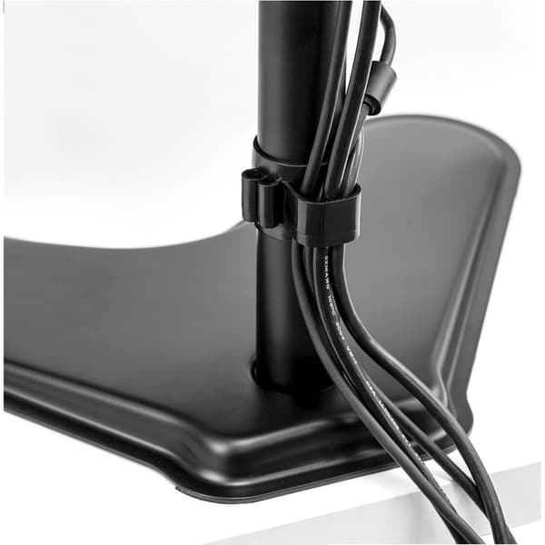 Fellowes Freestanding Dual Vertical Monitor Arm Musta Max 16 kg