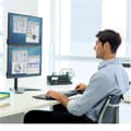 Pikkukuva 5 / 5: Fellowes Freestanding Dual Vertical Monitor Arm Musta Max 16 kg