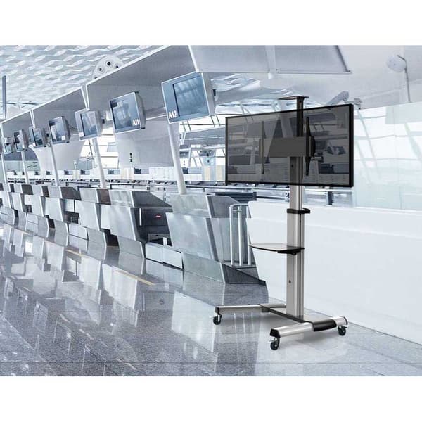 Equip 650602 Soporte Pantalla Suelo Con Ruedas Soporte Pantalla Suelo Con Ruedas 37-70´´ Musta