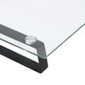 Pikkukuva 7 / 8: vidaXL Näyttöteline musta 100x35x8 cm karkaistu lasi ja metalli