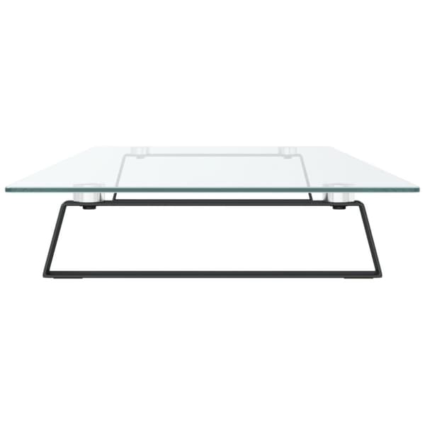 vidaXL Skjermstativ svart 100x35x8 cm herdet glass og metall