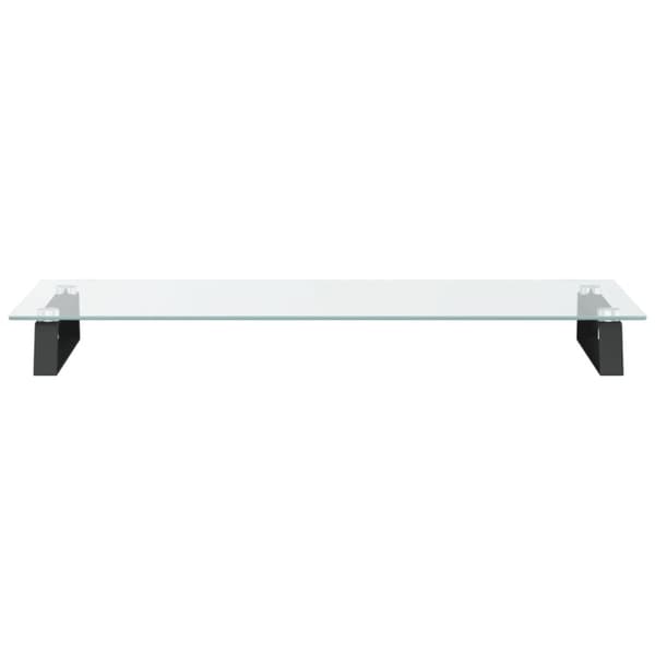 vidaXL Skjermstativ svart 80x35x8 cm herdet glass og metall
