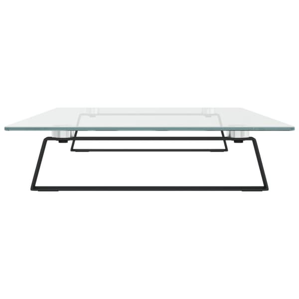 vidaXL Skjermstativ svart 80x35x8 cm herdet glass og metall