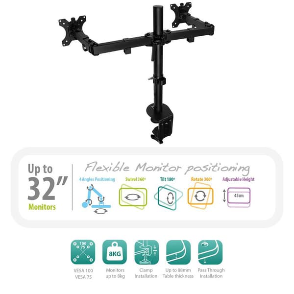 Eminent Monitor Stands With Vesa 27´´ Svart