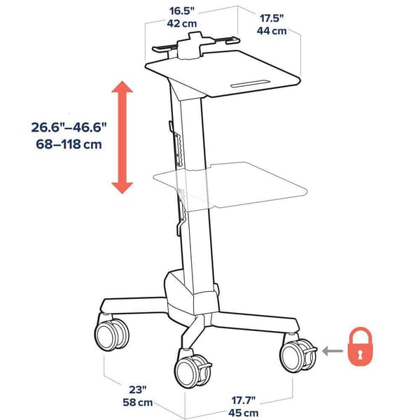 Ergotron Ostoskori Tietokone Kannettava Neo-flex Harmaa
