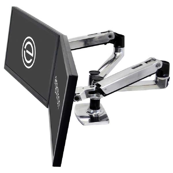 Ergotron Armmontering Til Dobbelt Skærm Lx 45-245-026 27´´ Max 18.1kg Sort Sølv