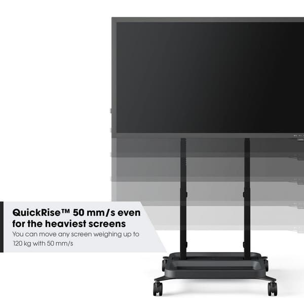 Vogels Motoriserat Monitorställ Med Hjul Rise 5205 Silver