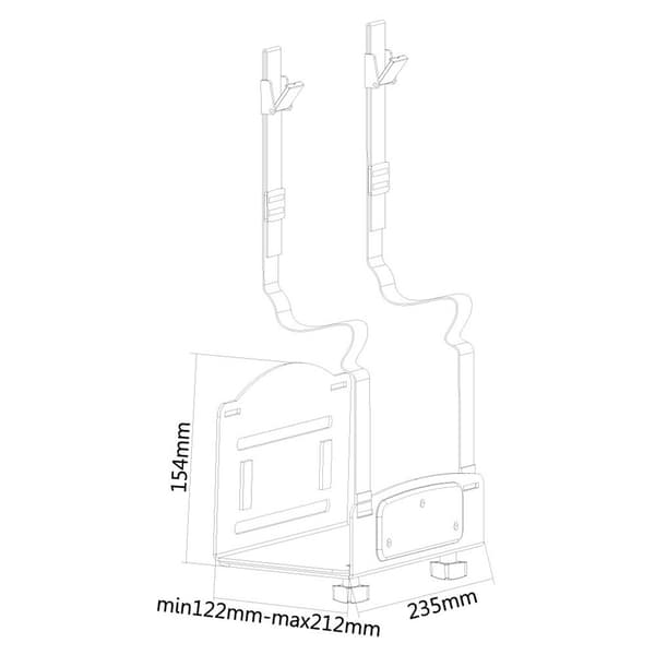Newstar Holder Wall W100 Musta