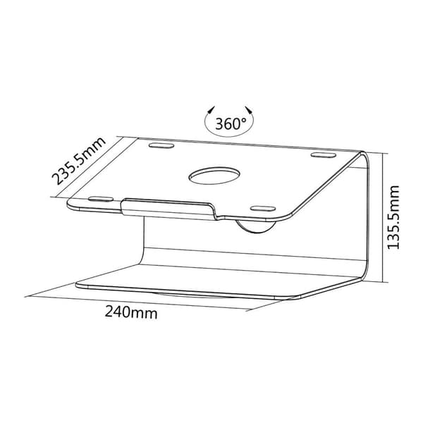Newstar Desktop Stand 050 Hopeinen