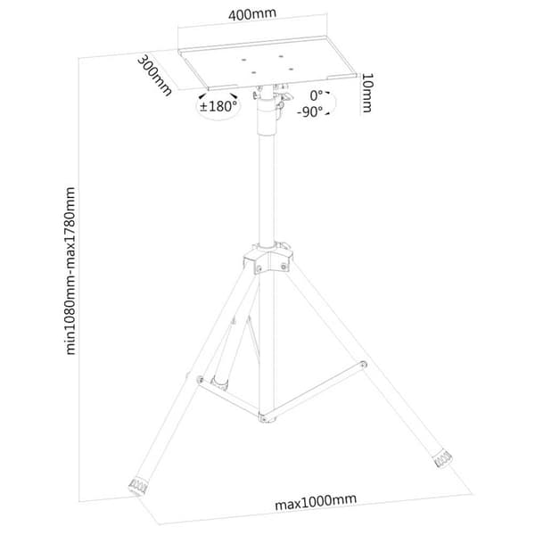 Neomounts Monitor Gulvstativ Q610845 32´´ Søvfarvet