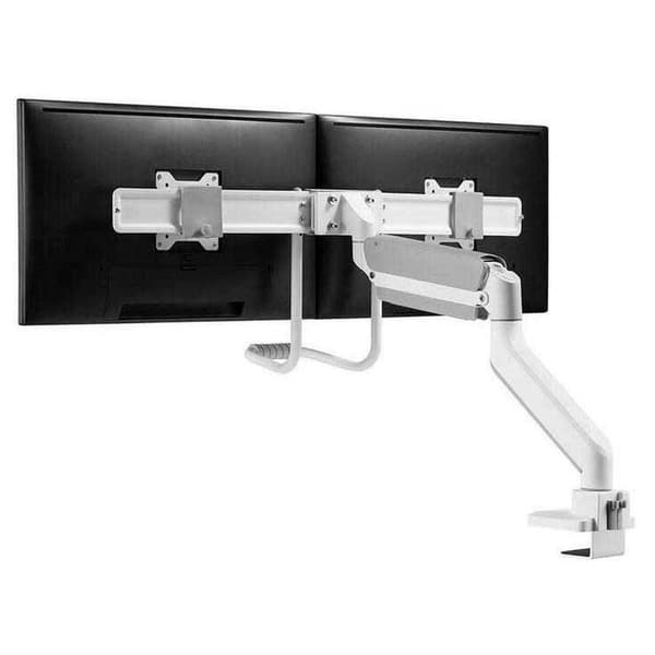 Neomounts Armmontering Til Dobbelt Skærm By Newstar Screen Desk 32´´ Søvfarvet