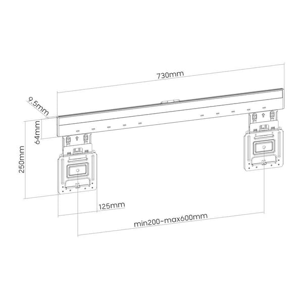 Tm Electron Tv-stativ Tmslc136 37-80´´