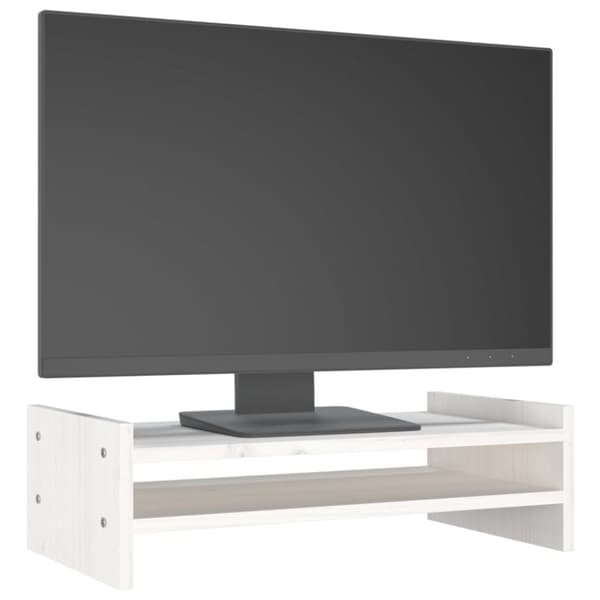 skærmholder 50x27x15 cm massivt fyrretræ hvid