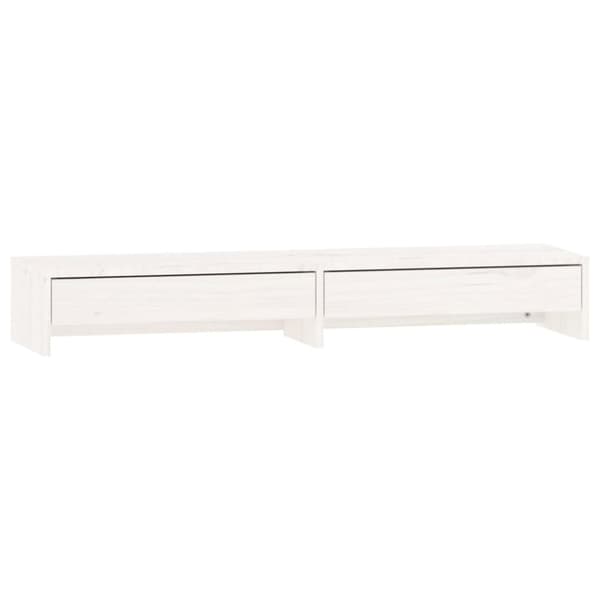 skærmholder 100x27x15 cm massivt fyrretræ hvid