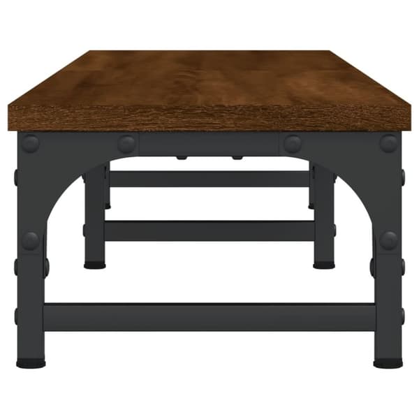 skærmstander 105x23x15,5 cm konstrueret træ brun egetræsfarve