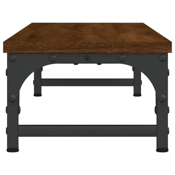 skærmstander 85x23x15,5 cm konstrueret træ brun egetræsfarve