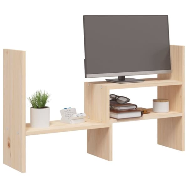 skærmholder (39-72)x17x43 cm massivt fyrretræ