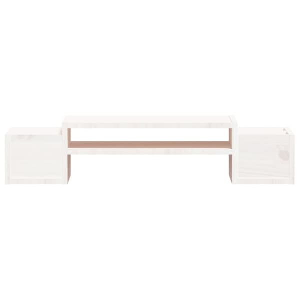 skærmholder 70x27,5x15 cm massivt fyrretræ hvid