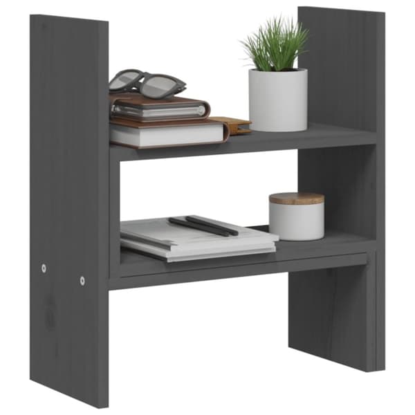 skærmholder (39-72)x17x43 cm massivt fyrretræ grå