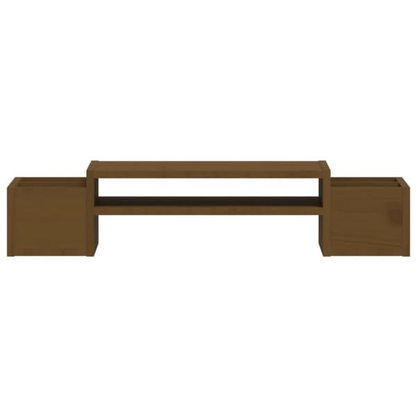 skærmholder 70x27,5x15 cm massivt fyrretræ gyldenbrun