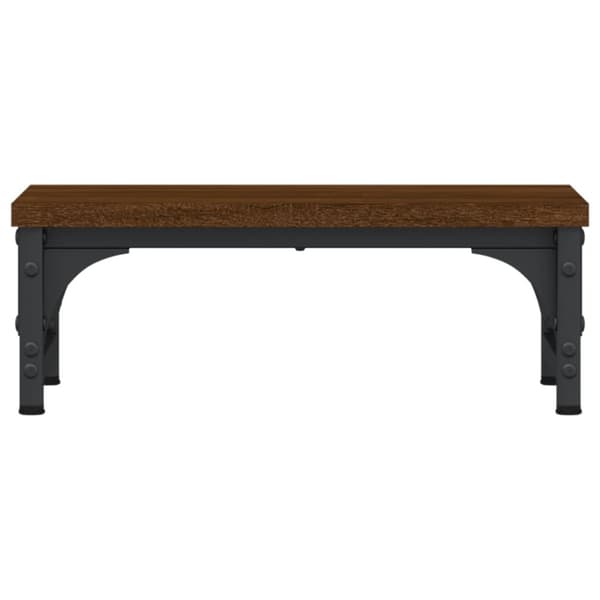 skærmstander 37x23x14 cm konstrueret træ brun egetræsfarve