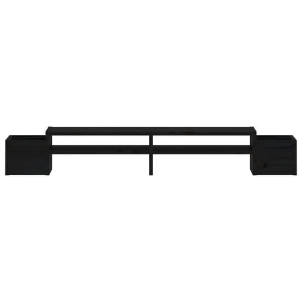 skærmholder 100x27,5x15 cm massivt fyrretræ sort