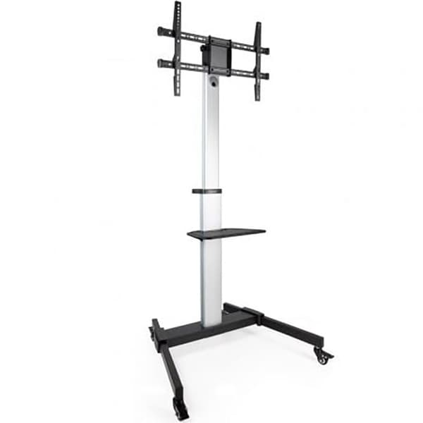 Tooq Tv Stativ Med Hjul Fs1886m-b Sort, Sølv