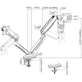 Miniatyrbild 6 av 6: Dubbel ledad arm - OPLITE - MT10 - Svart