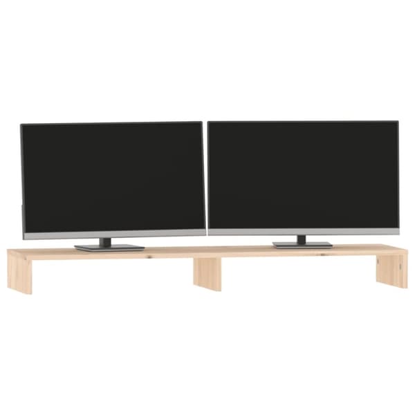 vidaXL skærmholder 100x27x10 cm massivt fyrretræ -  Computerholdere og -standere