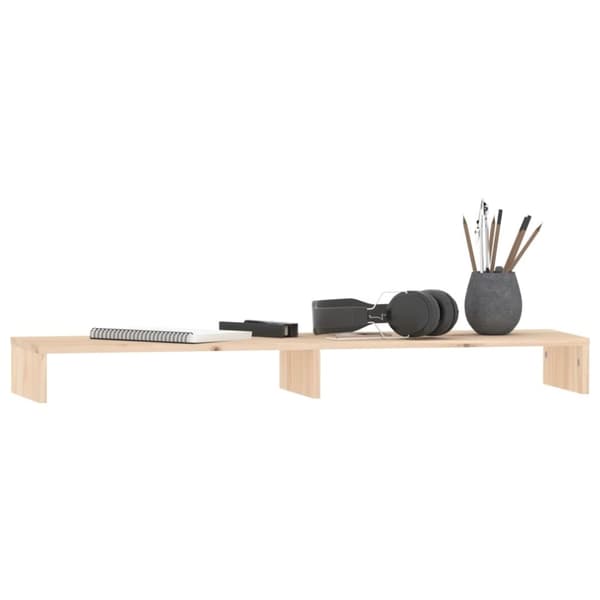 vidaXL skærmholder 100x27x10 cm massivt fyrretræ -  Computerholdere og -standere