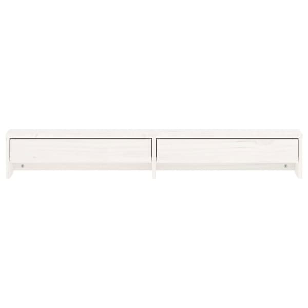 vidaXL Näyttökoroke valkoinen 100x27x15 cm täysi mänty -  Tietokonetelineet