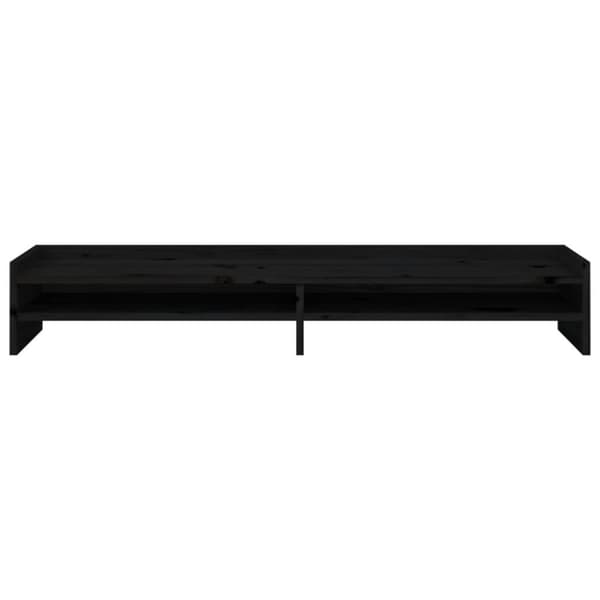 vidaXL Näyttökoroke musta 100x24x16 cm täysi mänty -  Tietokonetelineet