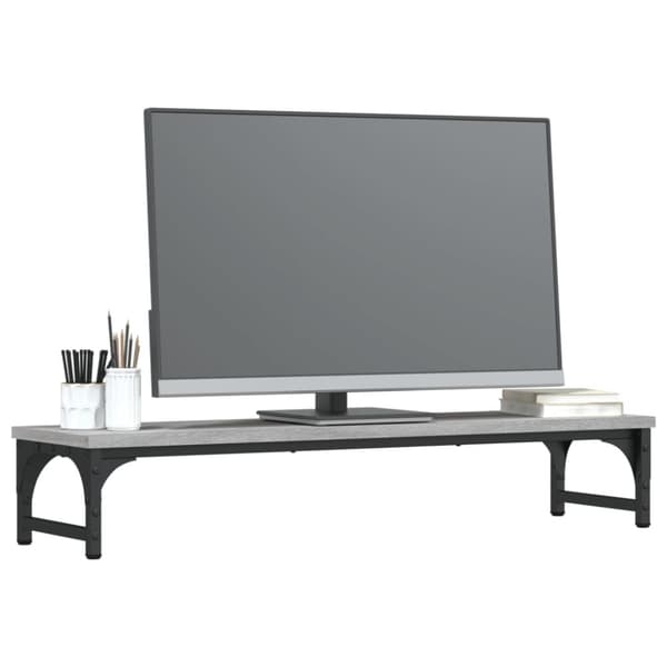 vidaXL Näyttöteline harmaa Sonoma 85x23x15,5 cm tekninen puu -  Tietokonetelineet