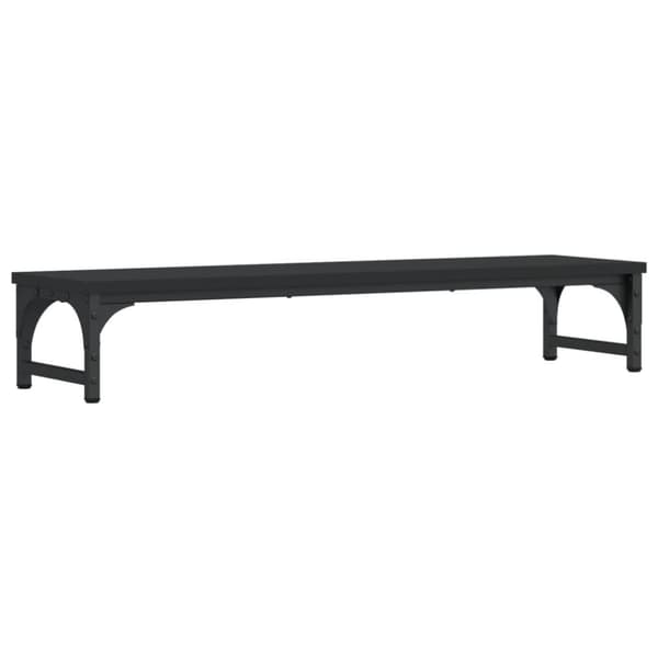 vidaXL skærmstander 85x23x15,5 cm konstrueret træ sort -  Computerholdere og -standere