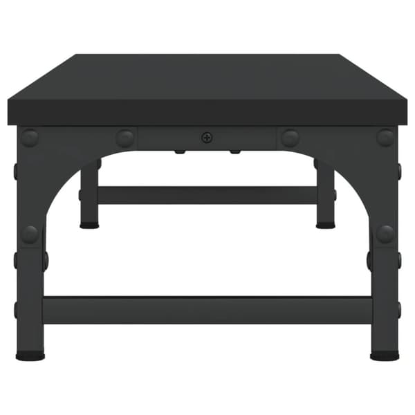 vidaXL skærmstander 85x23x15,5 cm konstrueret træ sort - Computerholdere og -standere