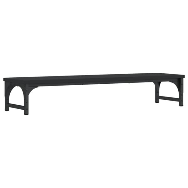 vidaXL skærmstander 85x23x15,5 cm konstrueret træ sort - Computerholdere og -standere