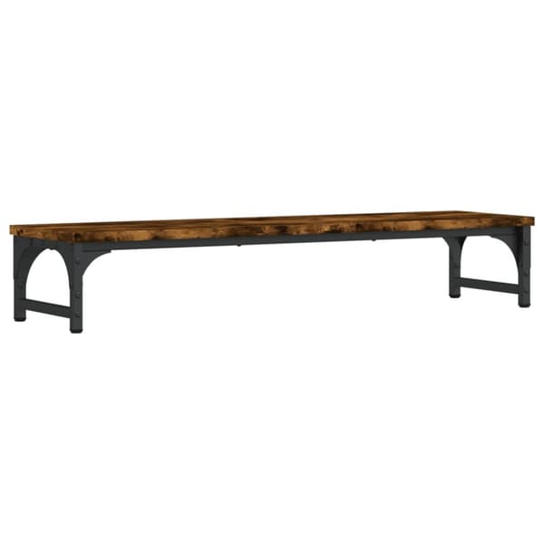 vidaXL skærmstander 85x23x15,5 cm konstrueret træ røget egetræsfarve -  Computerholdere og -standere