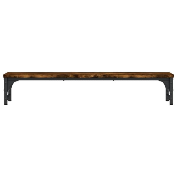 vidaXL skærmstander 85x23x15,5 cm konstrueret træ røget egetræsfarve -  Computerholdere og -standere