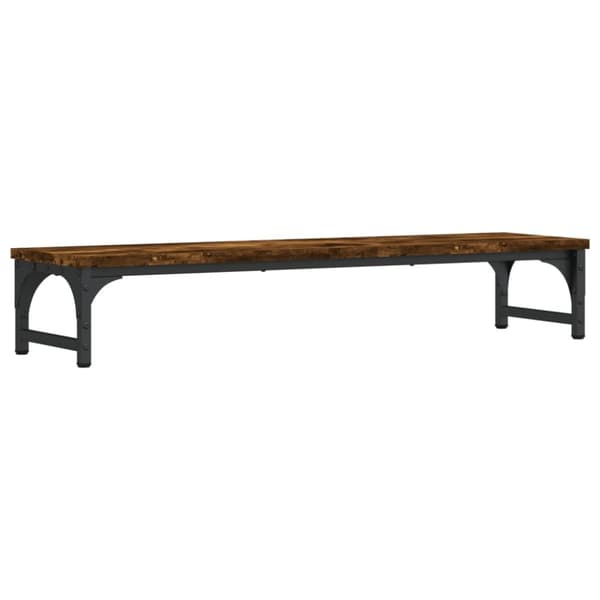 vidaXL skærmstander 85x23x15,5 cm konstrueret træ røget egetræsfarve -  Computerholdere og -standere