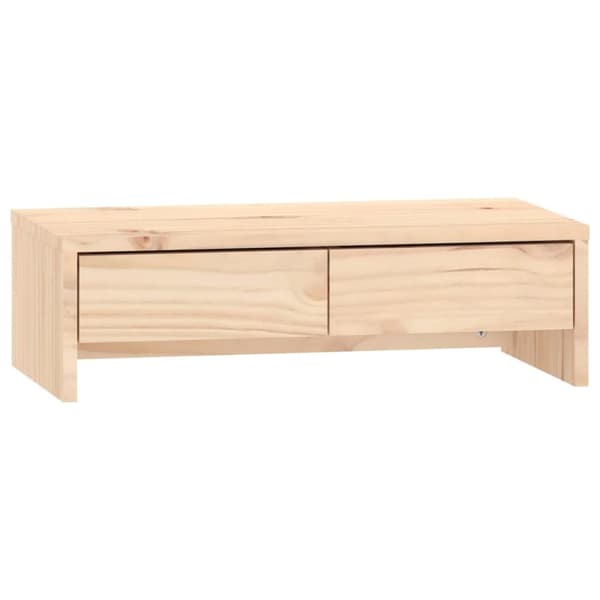 The Living Store Näyttökoroke 50x27x15 cm täysi mänty -  Tietokonetelineet