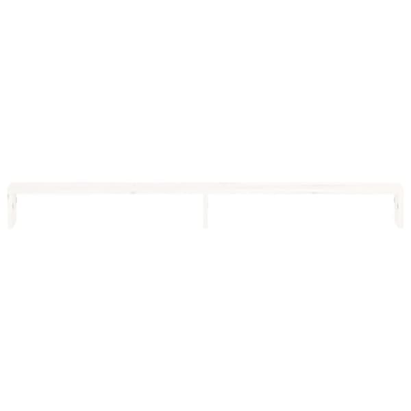 Computerholdere og -standere - Living skærmholder 100x27x10 cm massivt fyrretræ hvid
