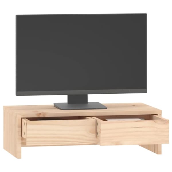 Skärmställ 50x27x15 cm massiv furu - Bildskärmsställ - Skärmställ - Home & Living