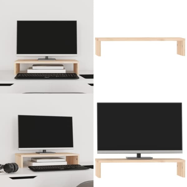Skærmholder 50x27x10 cm massivt fyrretræ - Skærmholder - Skærmholdere - Home & Living