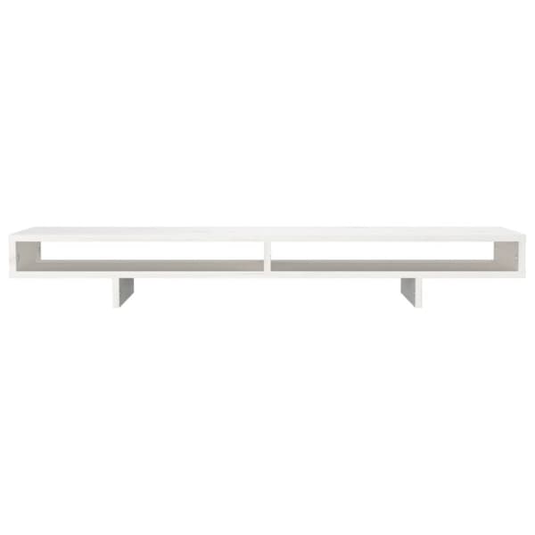 Skärmställ vit 100x27x14 cm massiv furu - Bildskärmsställ - Skärmställ - Home & Living