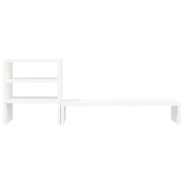 Skärmställ vit 81 x 20 x 30 cm massiv furu